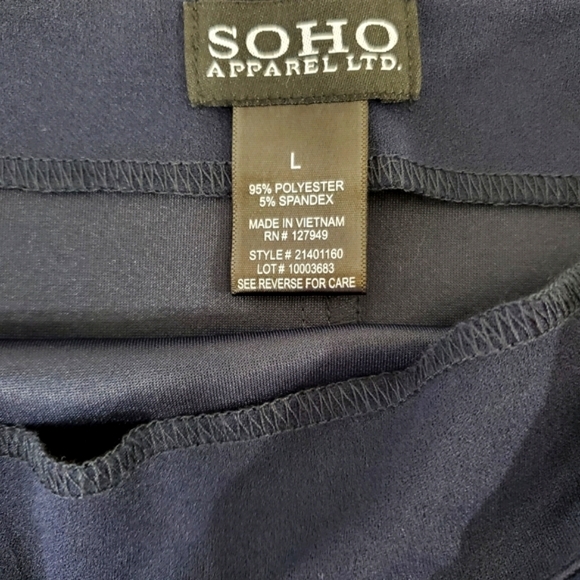 SOHO Apparel - Navy Blue Skirt with Silver Grommet & Ties - Picture 5 of 10
